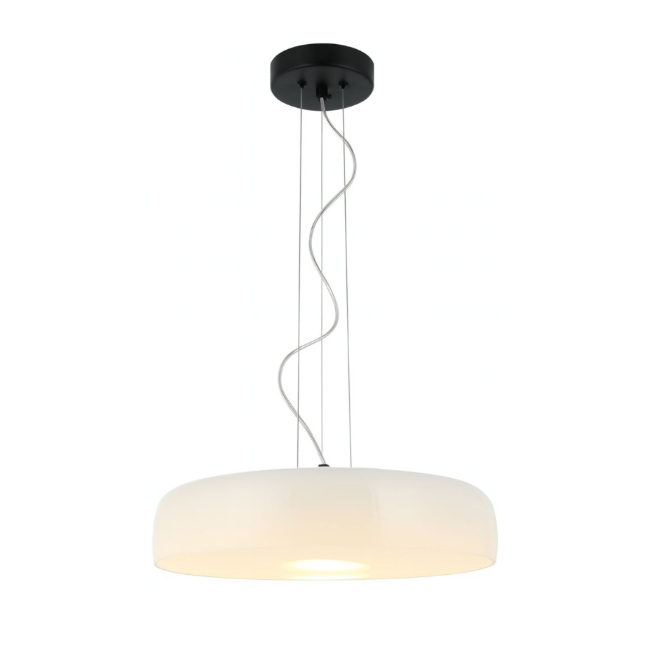 Suspension LED dôme verre opale - RICCARDO
