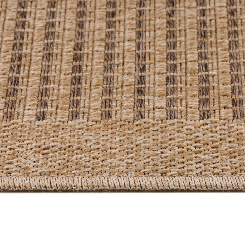 Tapis intérieur extérieur aspect jute à rayures DHAKA