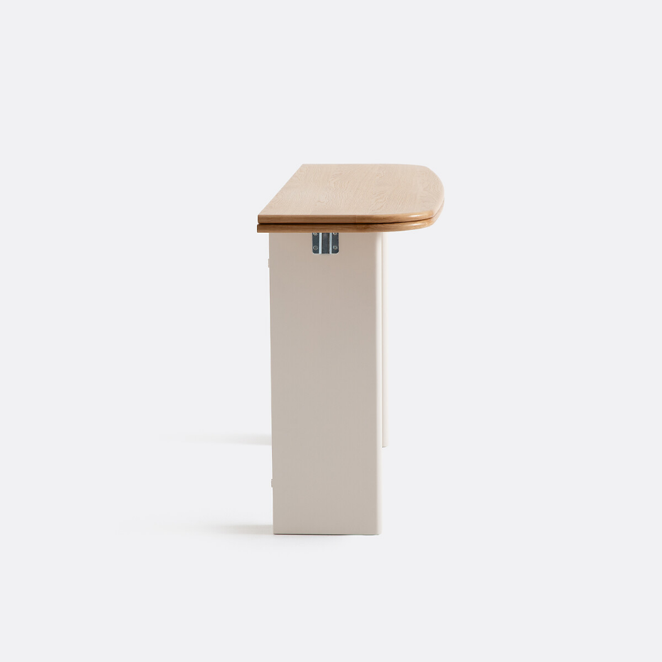 Table console bi-matière 2 à 4 couverts, Piana