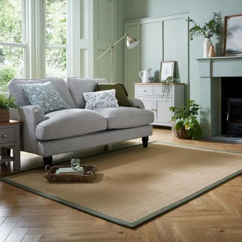 Tapis salon et chambre moderne en jute RIKA