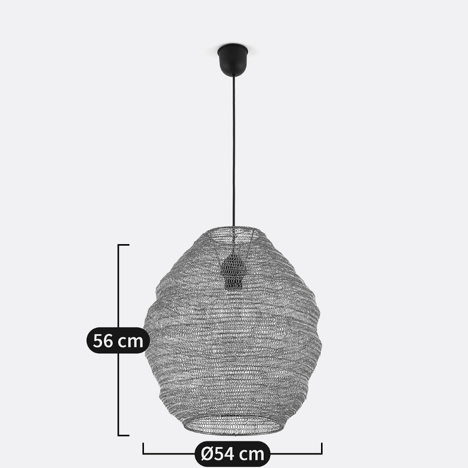 Suspension maille métal fer Ø54 cm, Mita