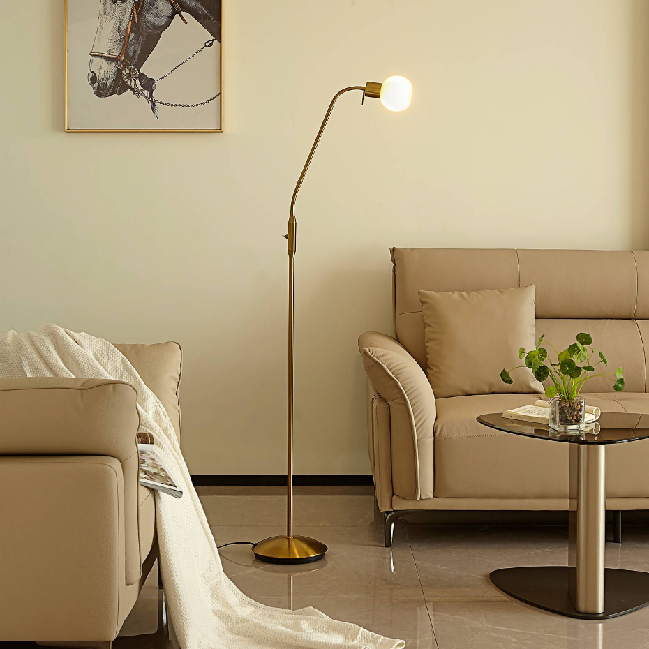 Lampadaire en métal moderne, Elaina