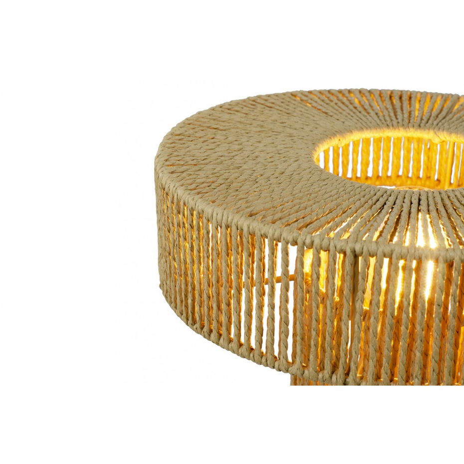 Lampe à poser en corde et métal, TOZA
