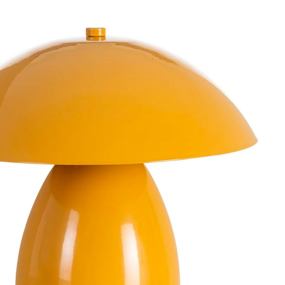 Lampe à poser champignon métal jaune 24x24x25.5cm