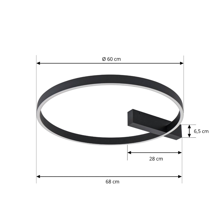 Plafonnier en aluminium moderneLED, Isalin