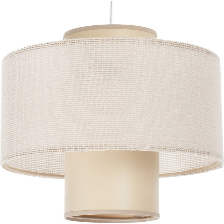 Suspension ronde en jute et lin Twin Light
