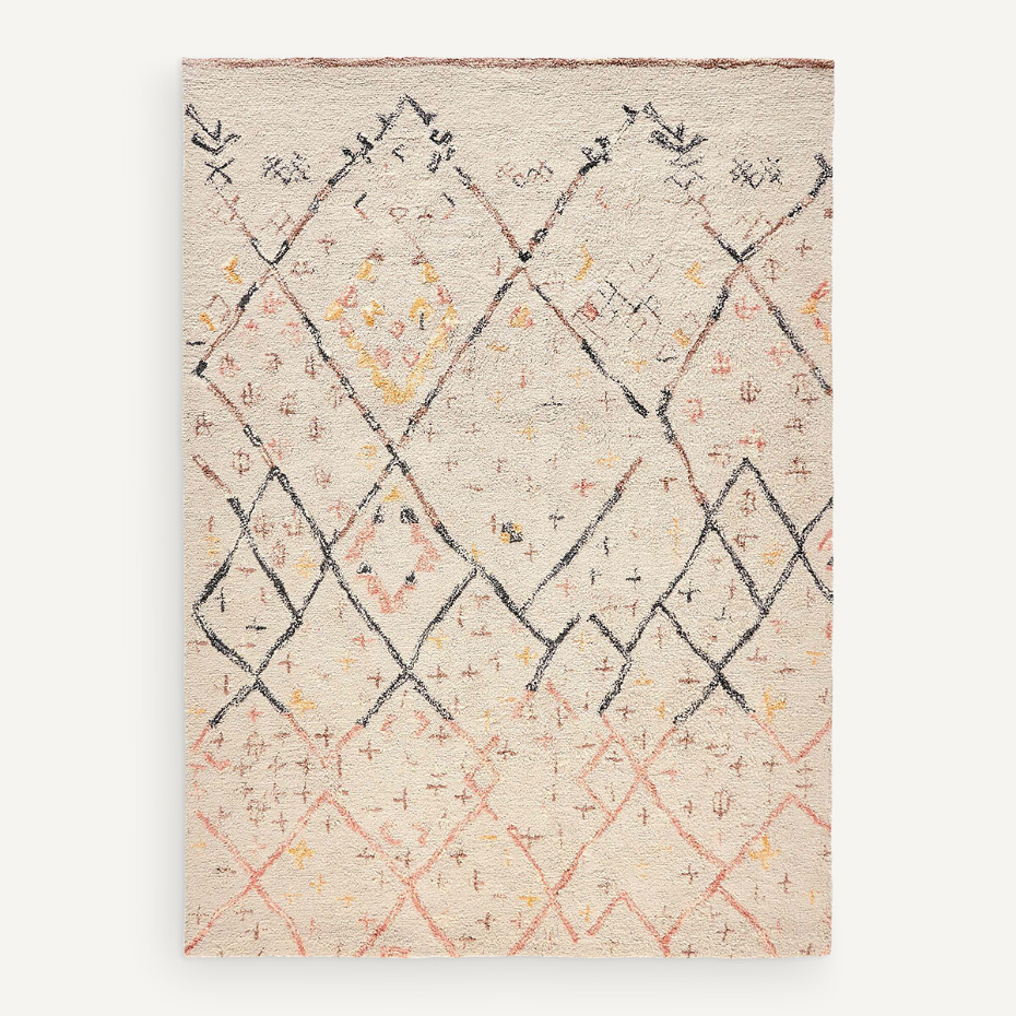 Tapis épais 100% laine format XL tufté main Ashwin