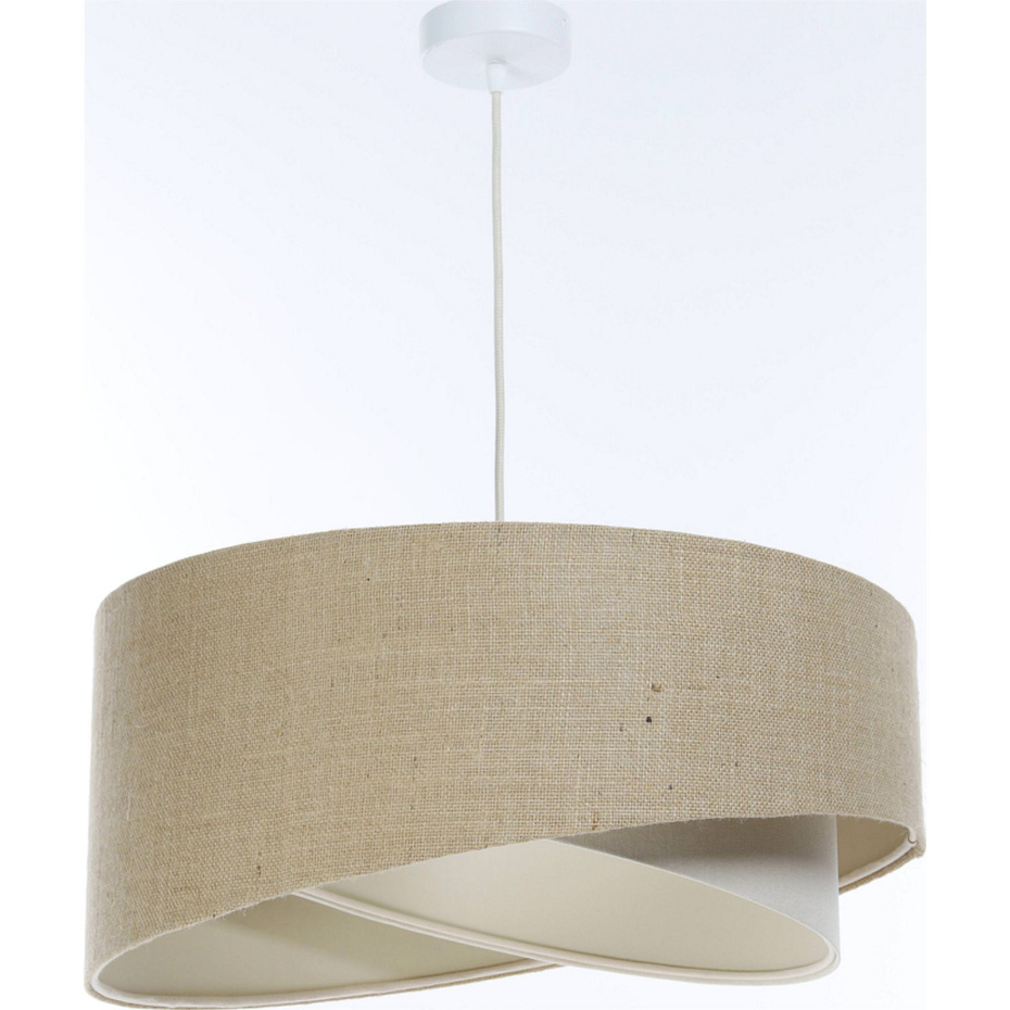 Suspension en lin et chanvre ronde Boho