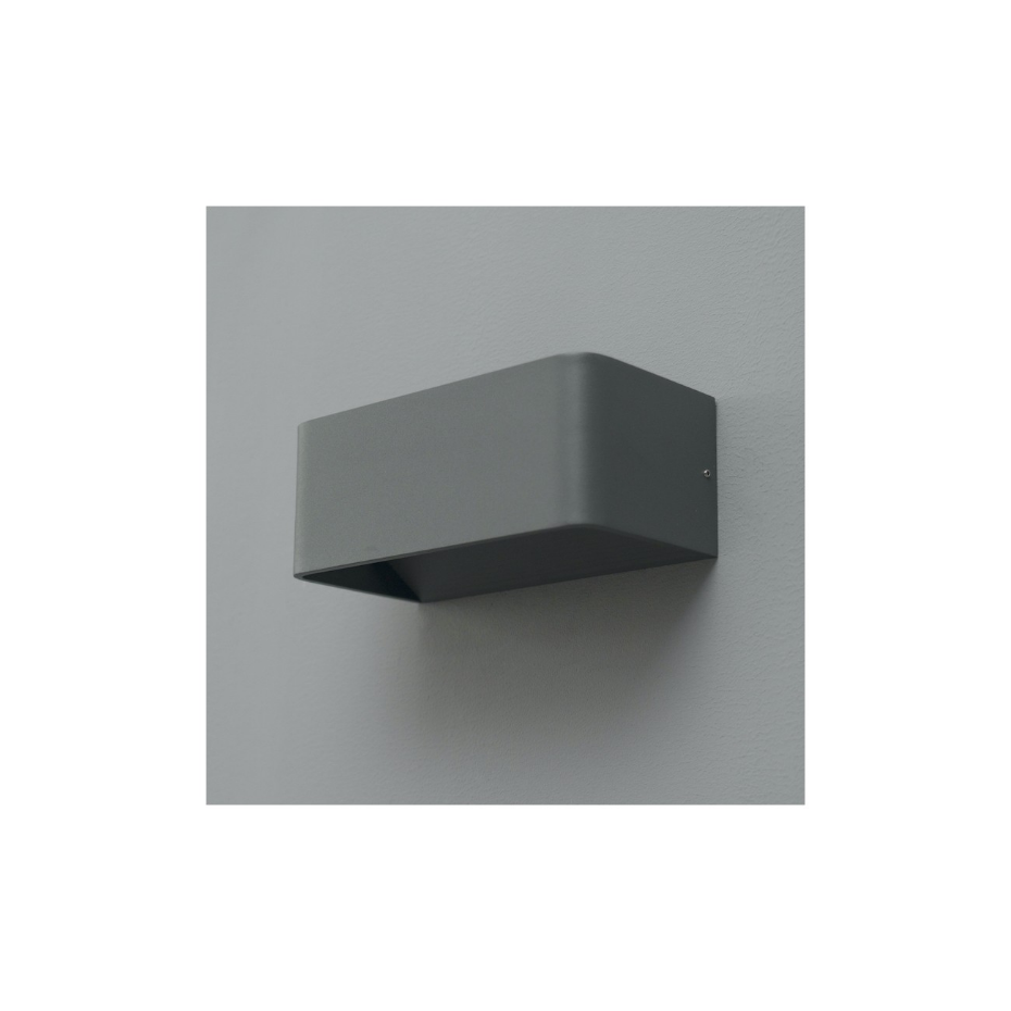 Applique LED grise 20 cm murale - QUADRA