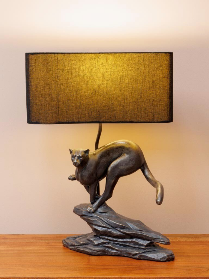 Lampe à poser en résine LÉOPARD