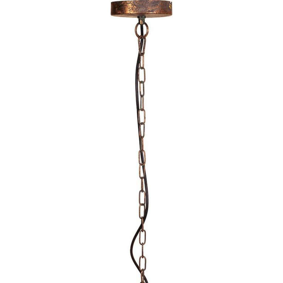 Suspension ronde en fer style vintage