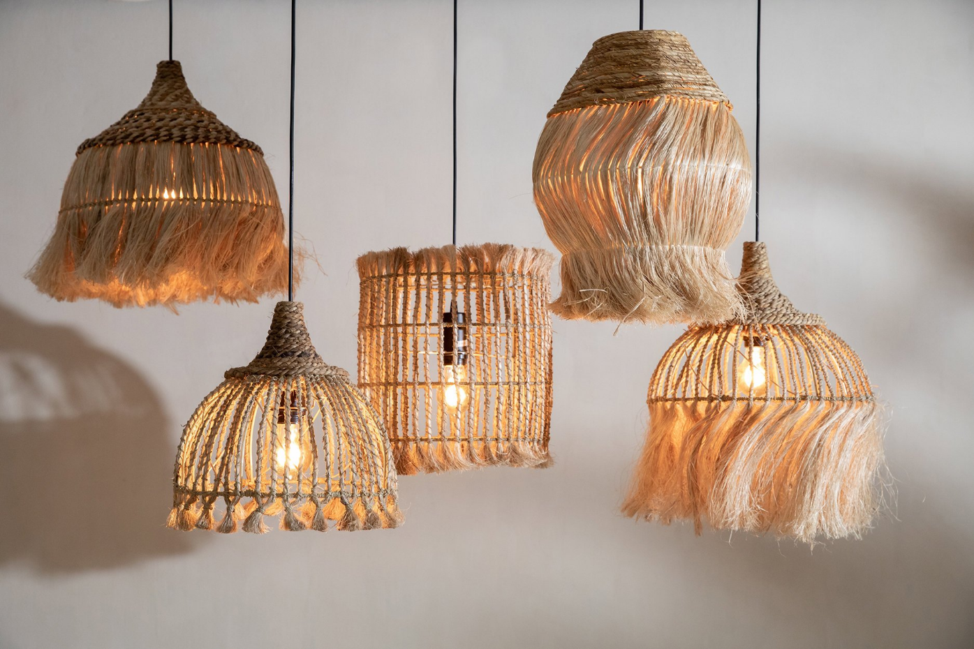 Suspension en herbe d’abaca ABACA TASSEL