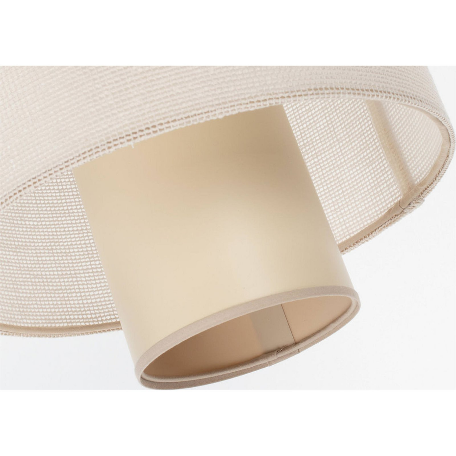 Suspension ronde en jute et lin Twin Light