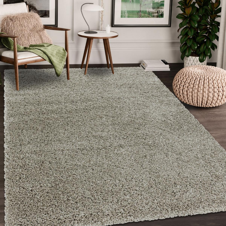 Tapis poils longs shaggy tissé motif uni UNI I