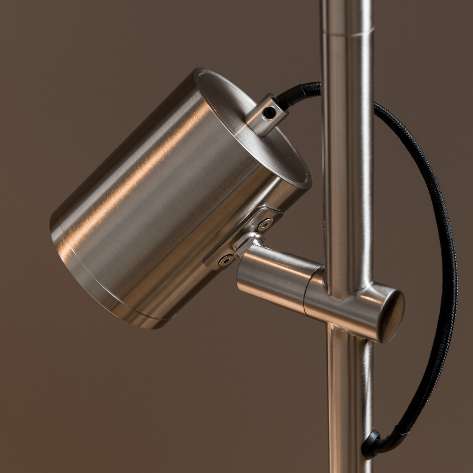 Lampadaire spots finition nickel satiné, Girevole