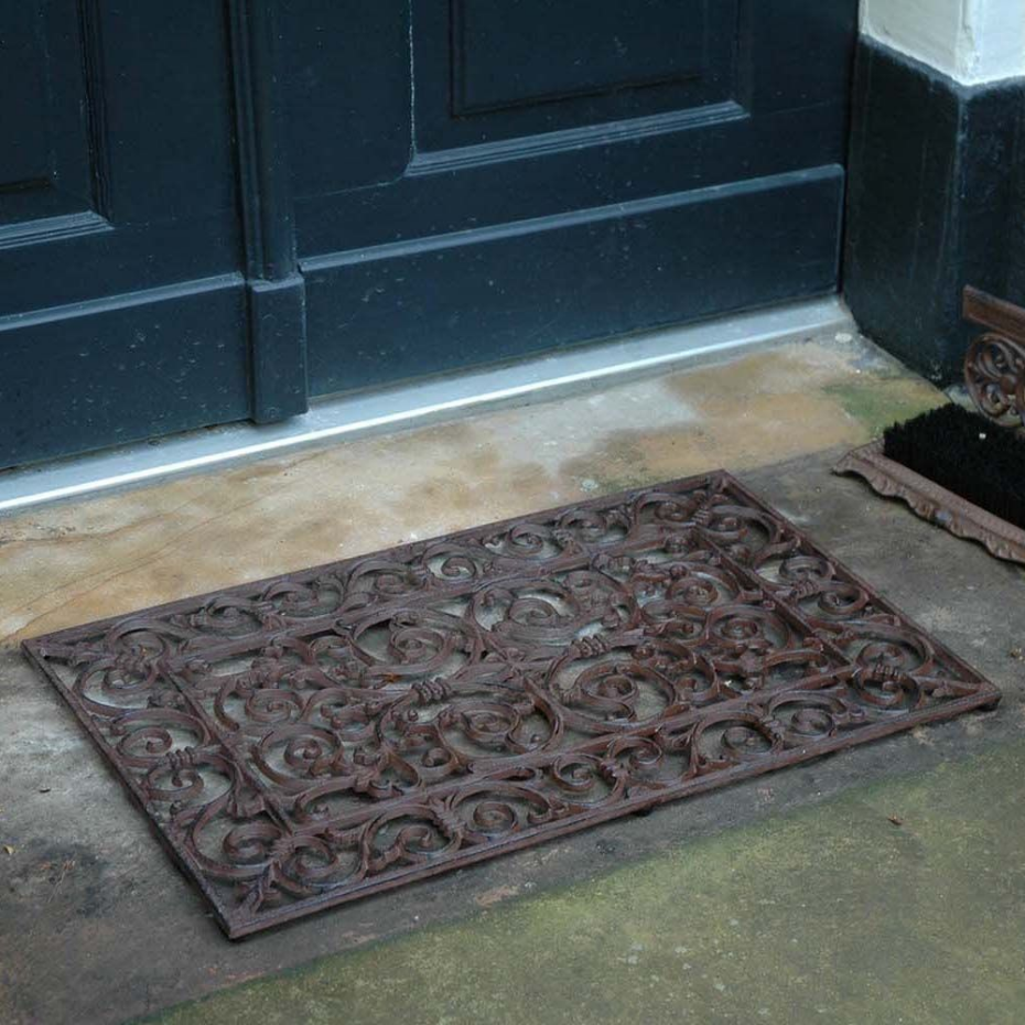 Gratte-pieds paillasson grille en fonte Rectangle