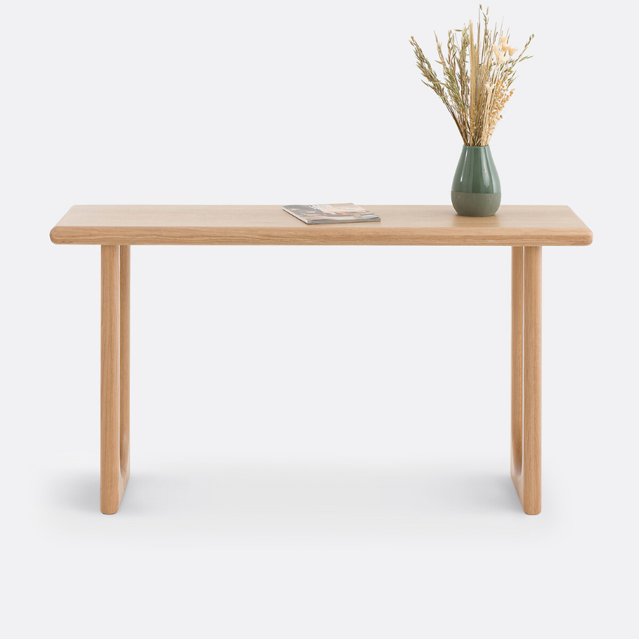 Console, chêne massif et placage chêne L140 Douve
