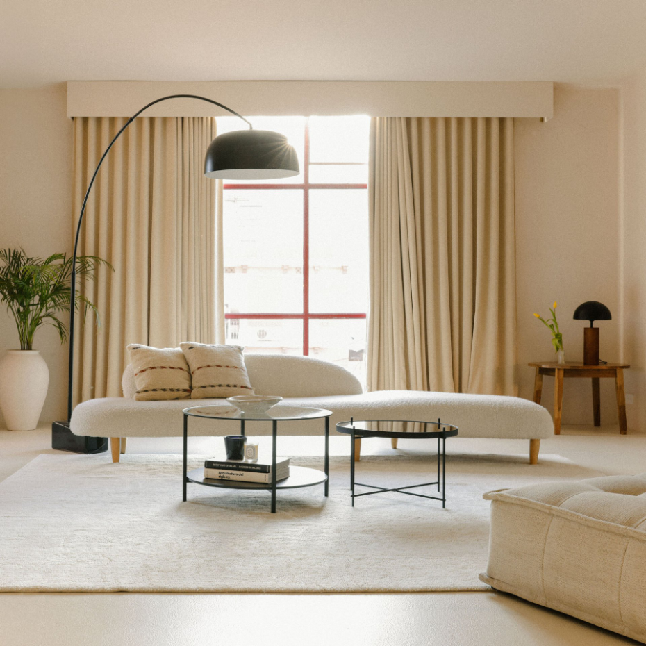 Tapis rond en laine Silhouettes