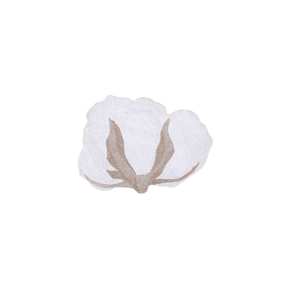 Tapis Rond en coton Fleur de coton TRIBUTE TO COTTON