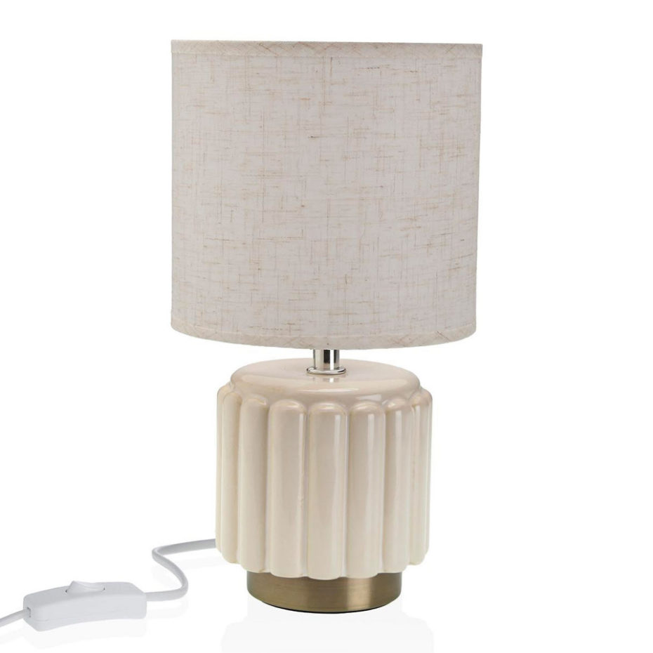 Lampe à poser en céramique beige 15x15x28cm