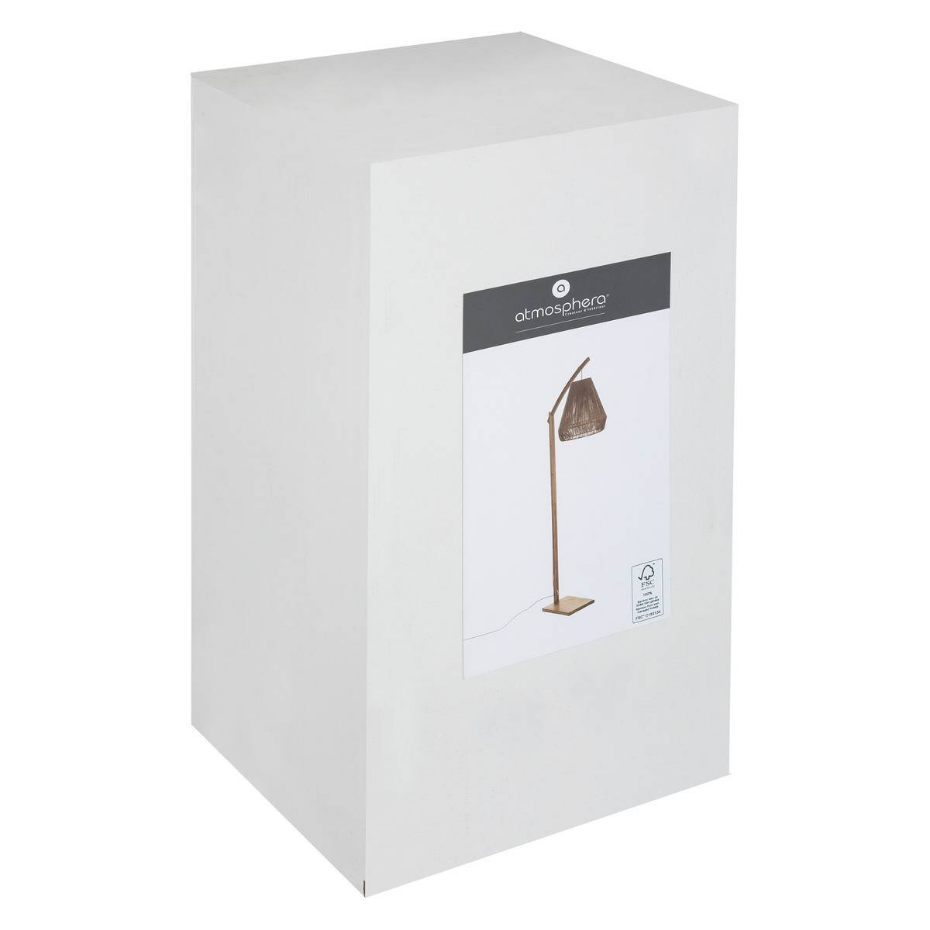 Lampadaire arc bambou et chanvre naturel PALM
