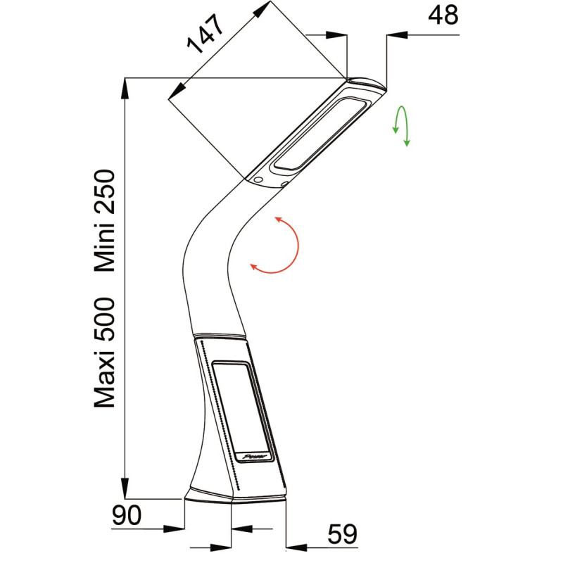 Lampe de bureau en acier GILDA