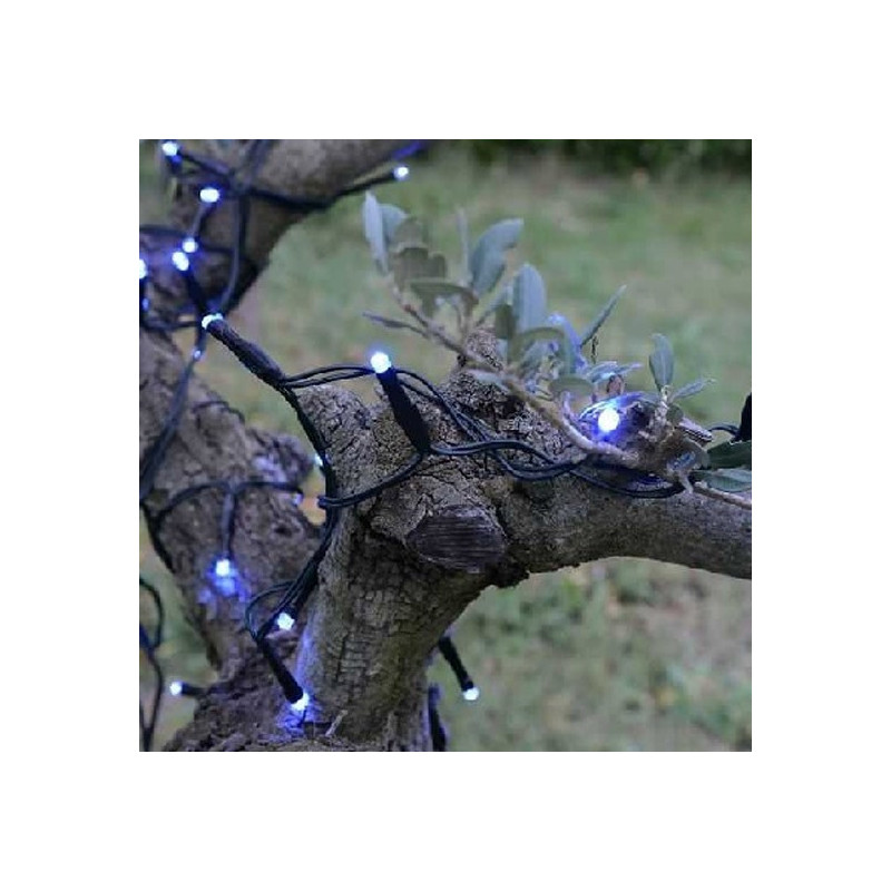Guirlande lumineuse Solaire 16 M Bleu Extérieur