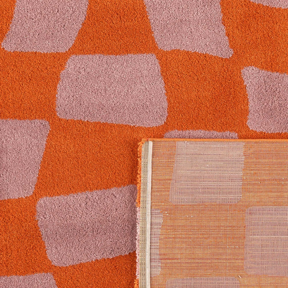 Tapis de salon vintage 70’s damier GROOVY