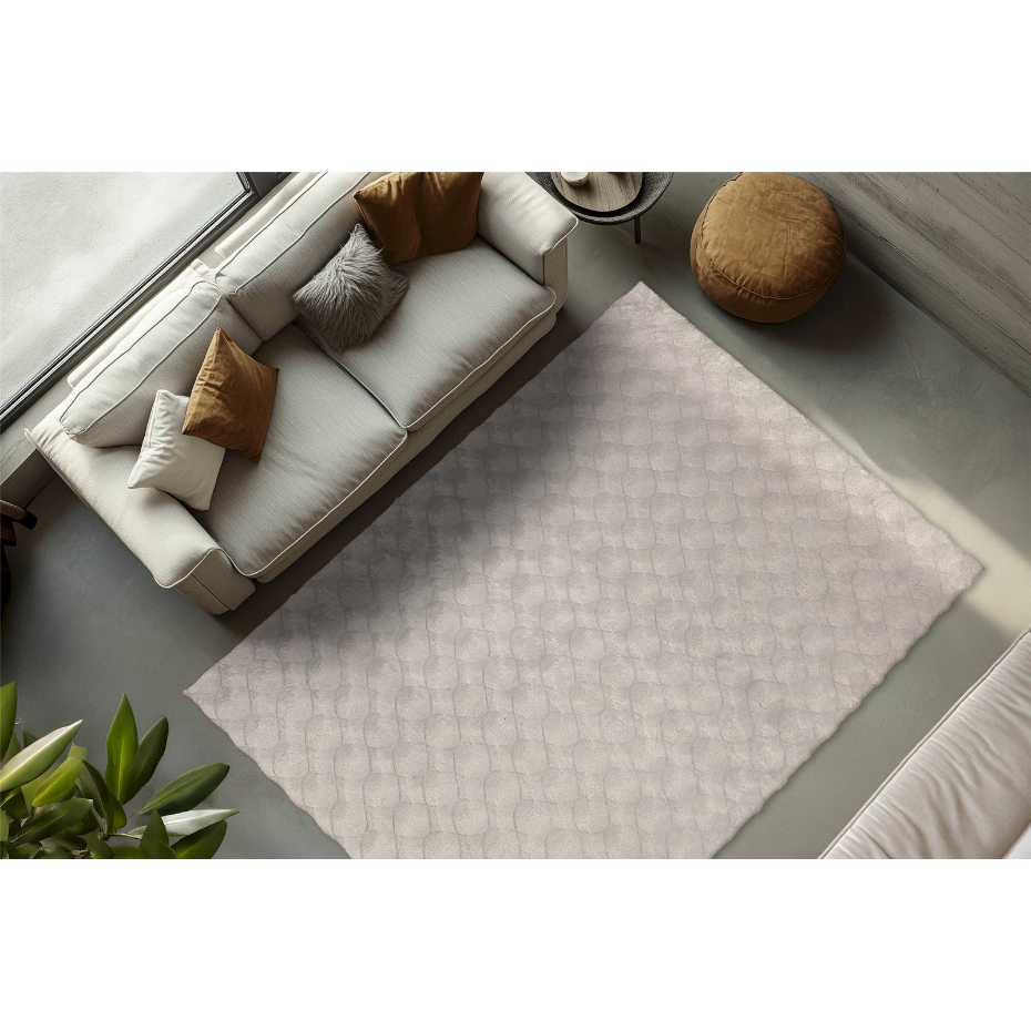 Tapis shaggy en polyester rectangulaire