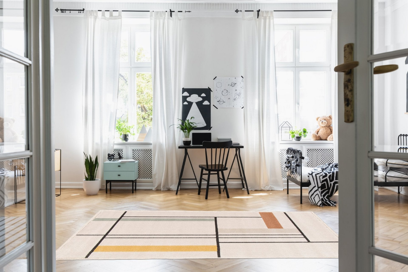 Tapis super doux très graphique PIET