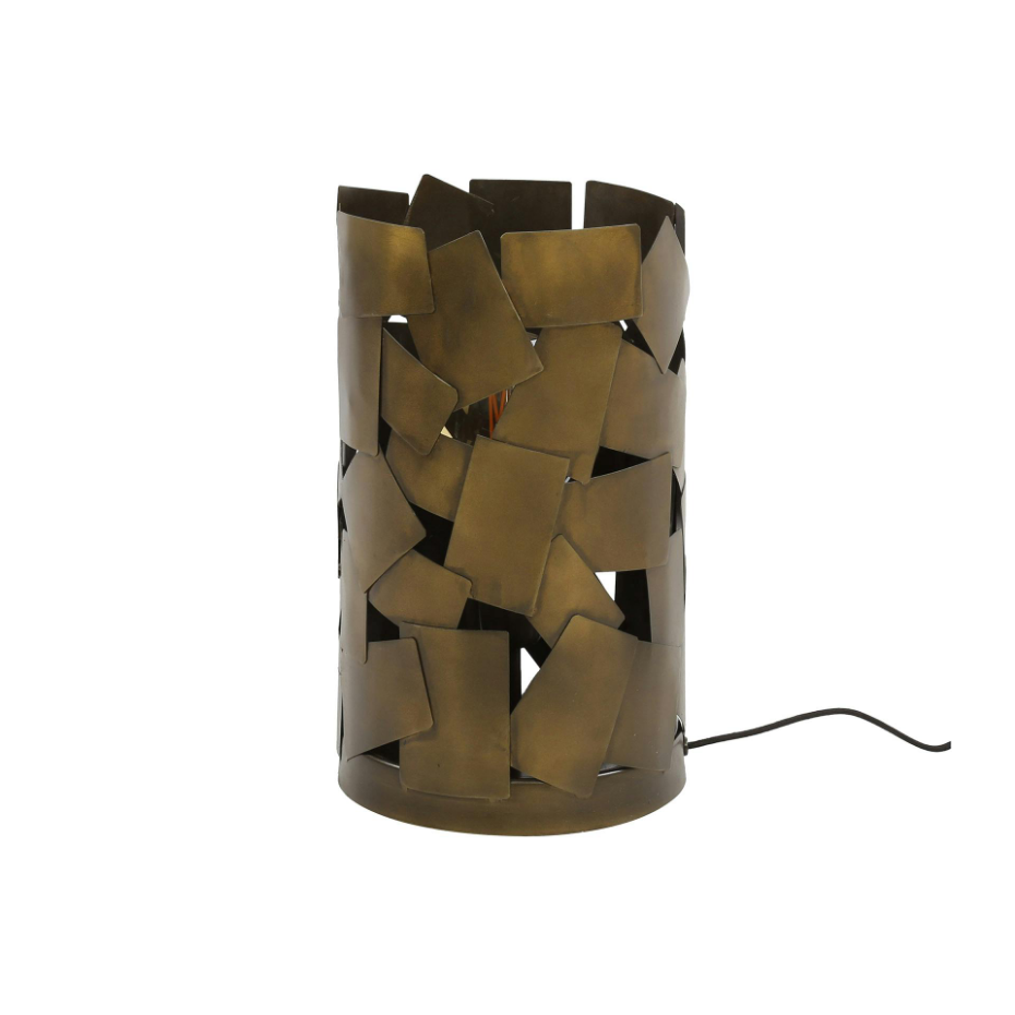 Lampe de table avec composition en métal, finition bronze vieilli TRIBECA