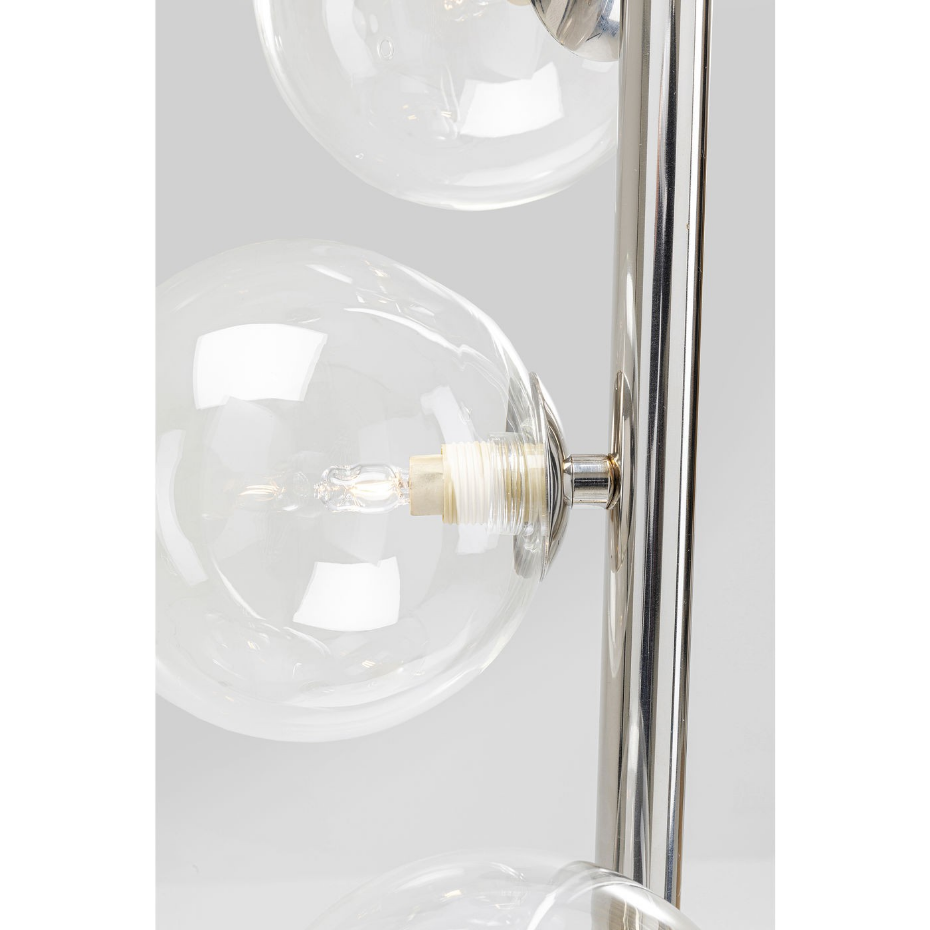 Lampadaire en verre et acier, SCALA BALLS