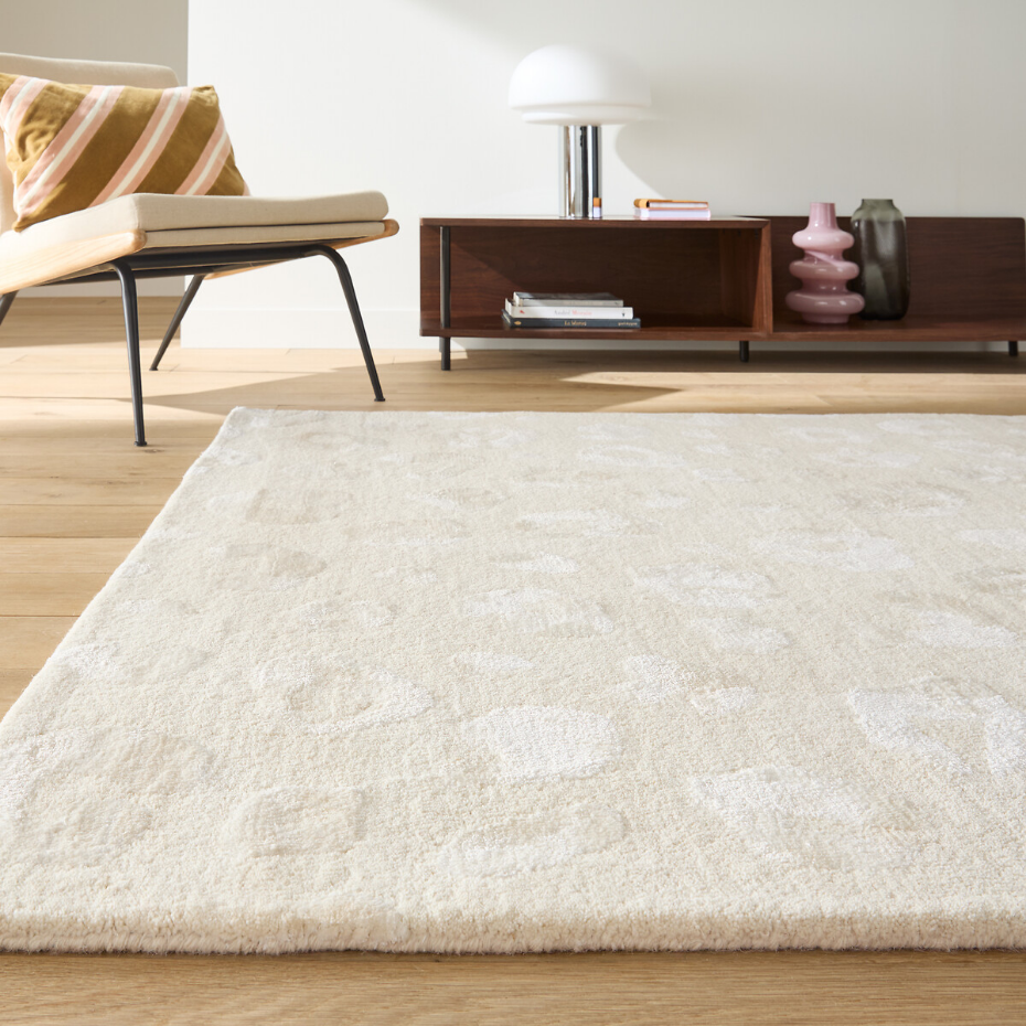 Tapis en 65% laine, motif léopard, THELMA