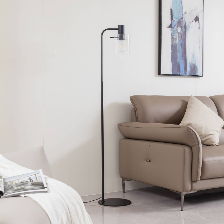 Lampadaire en métal moderne, Eirian