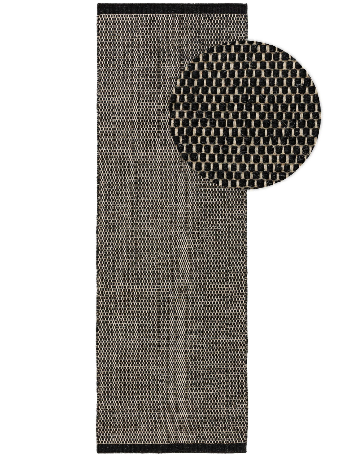 Tapis de couloir en laine tissé main ROCCO