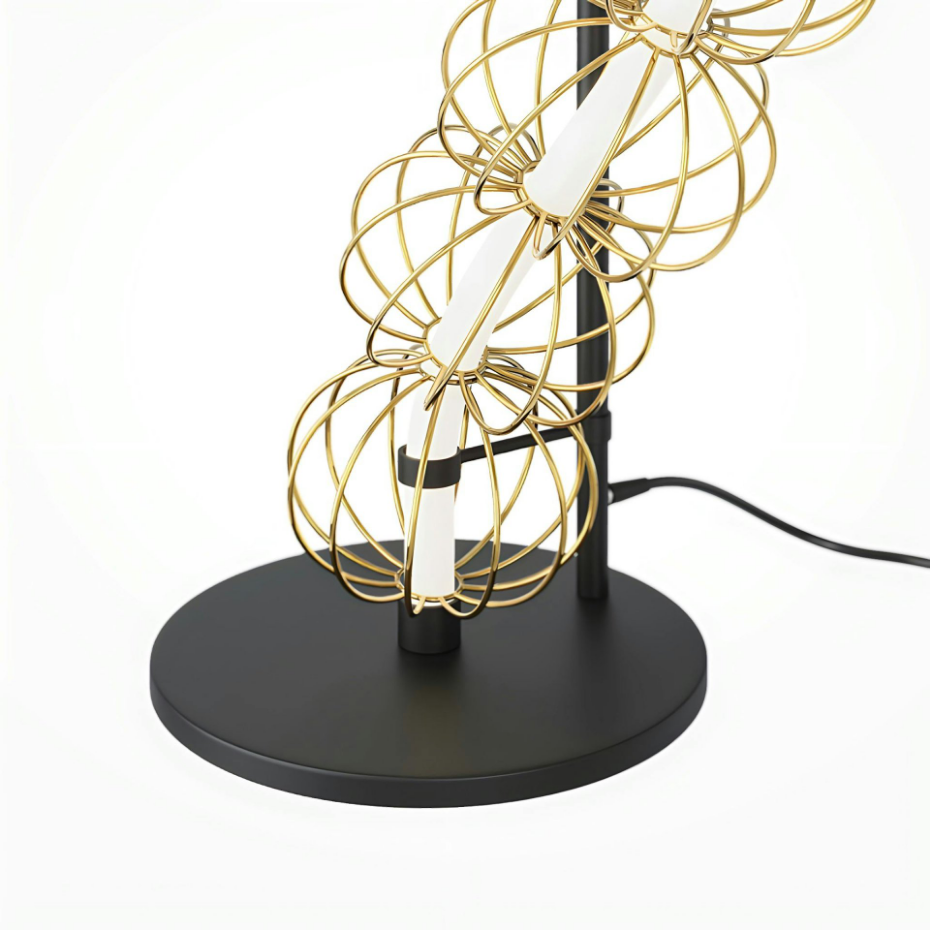 Lampadaire salon design – guirlande métal doré EDEN