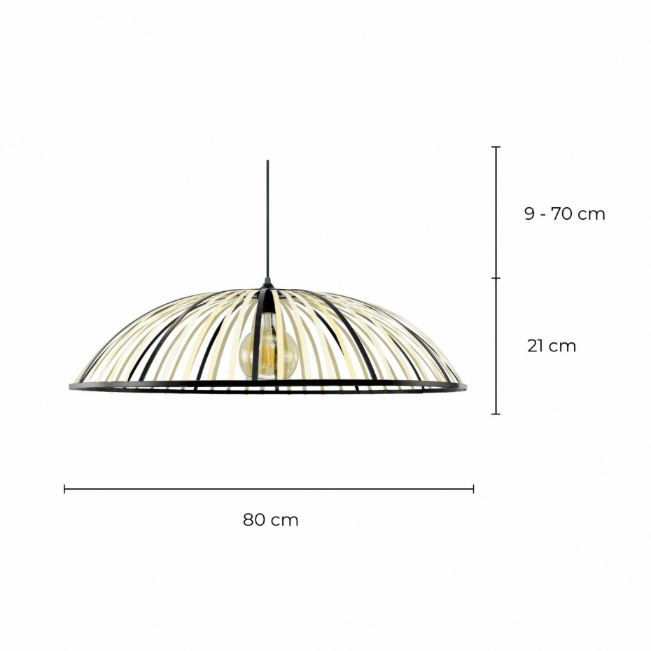 Suspension en bambou et métal grand modèle, PERNA