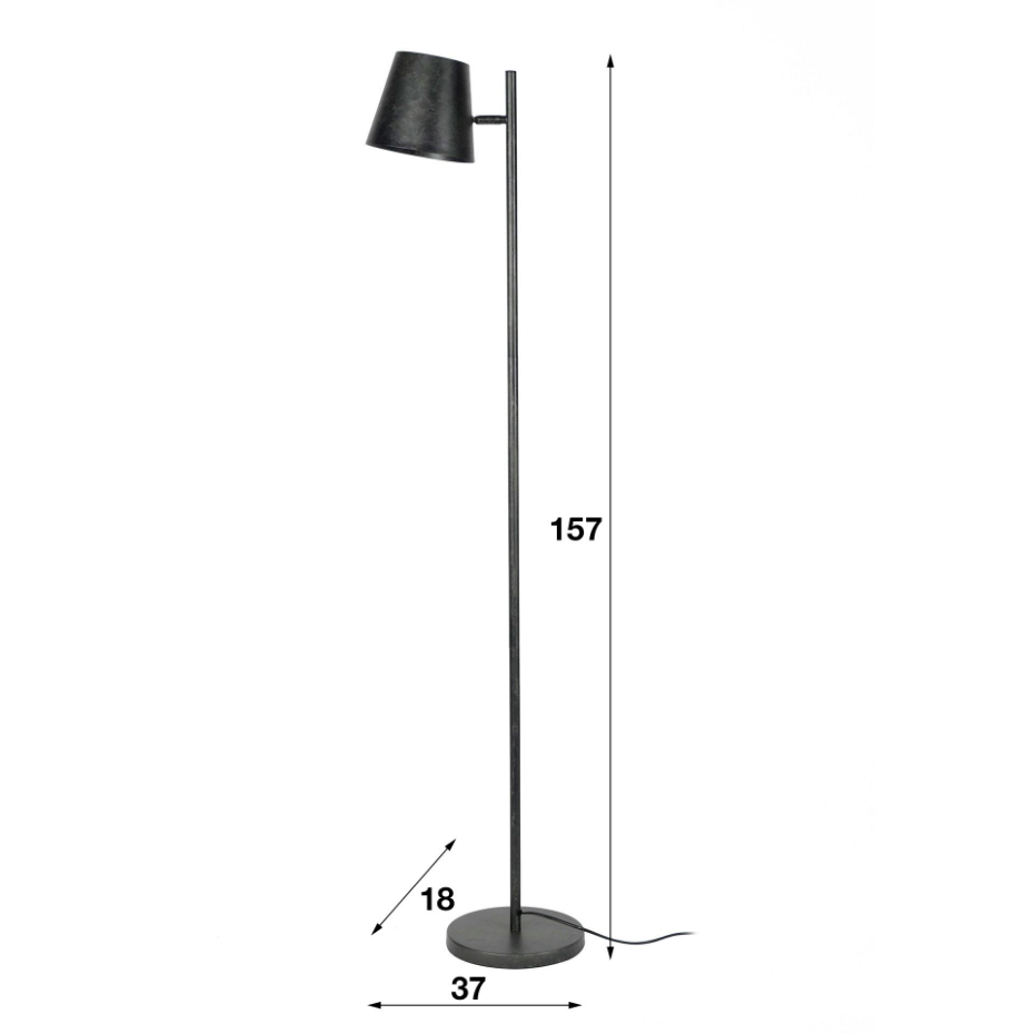 Lampadaire en métal déco vintage 157 cm NIAGARA