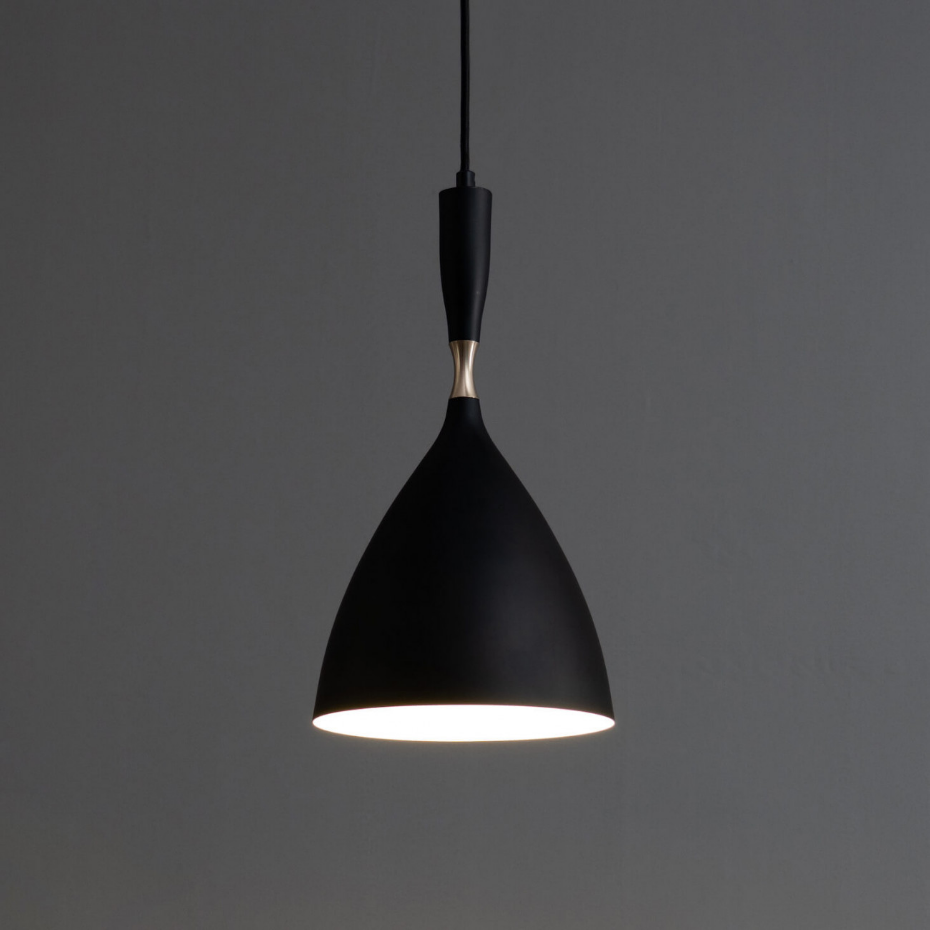 Suspension cône métal noir - DENZO