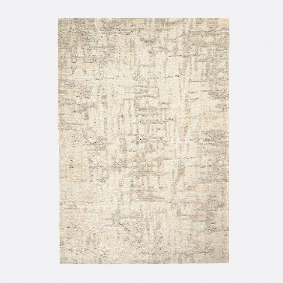 Tapis tissé plat motifs abstraits, Aruni 