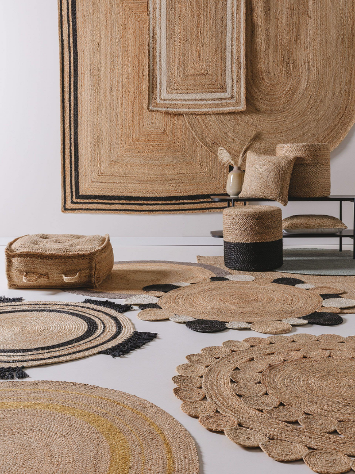 Tapis de jute tissé main JUTTA