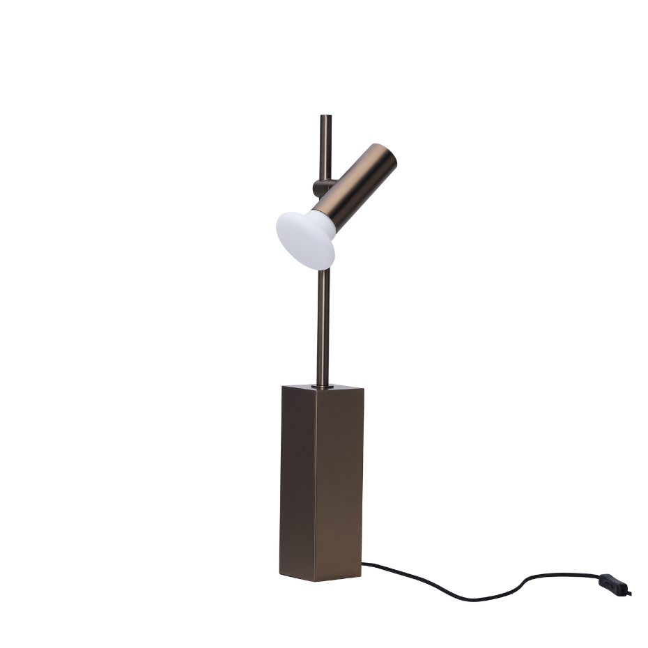 Lampe de table en fer et verre SET