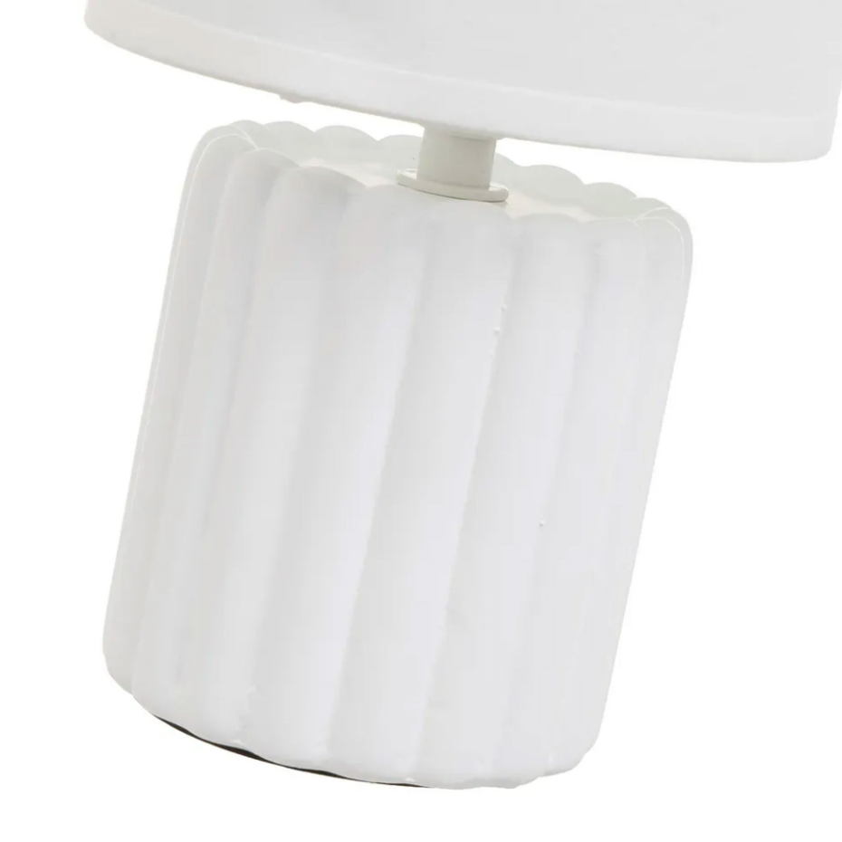 Lampe à poser céramique blanche 13x13x24cm