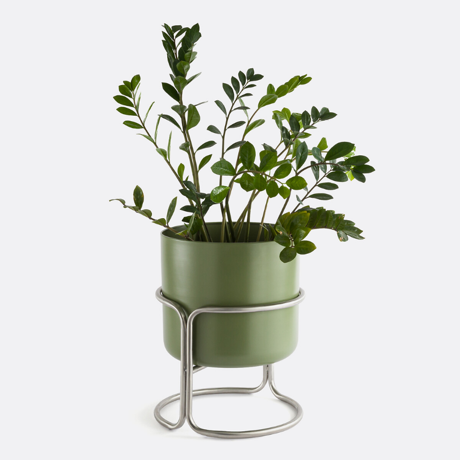 Cache-pot sur pied en métal fer Ø37,5 cm, Giorgio