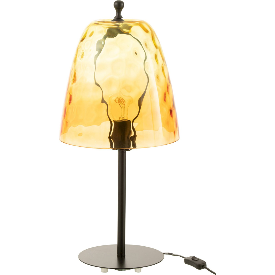 Lampe de table ronde en verre