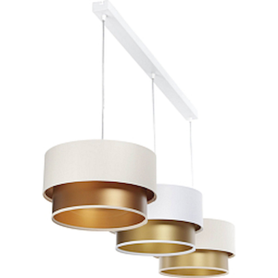 Suspension rectangulaire en PVC effet cuivre Duo ellegant