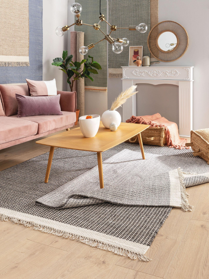 Tapis de laine tissé main KIM