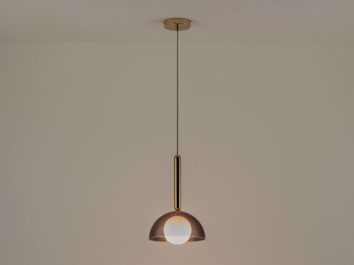 Plafonnier suspension en verre bombé