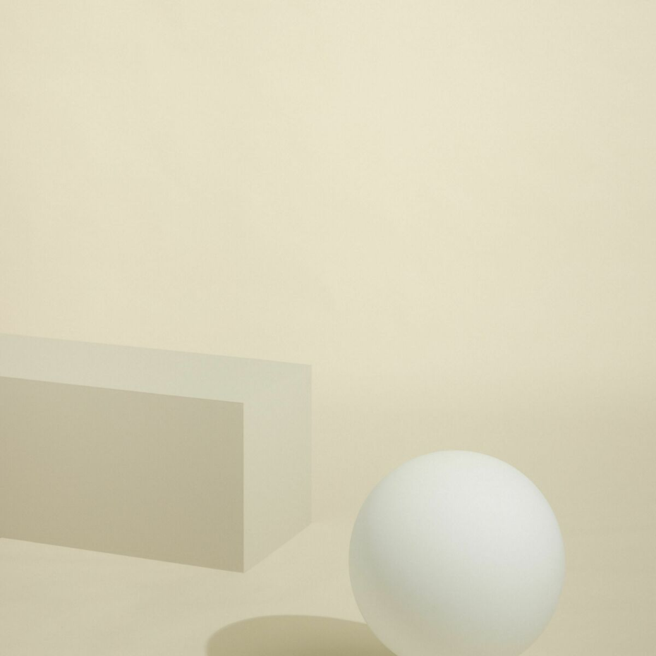 Lampe sur pied en verre et marbre SPHERE