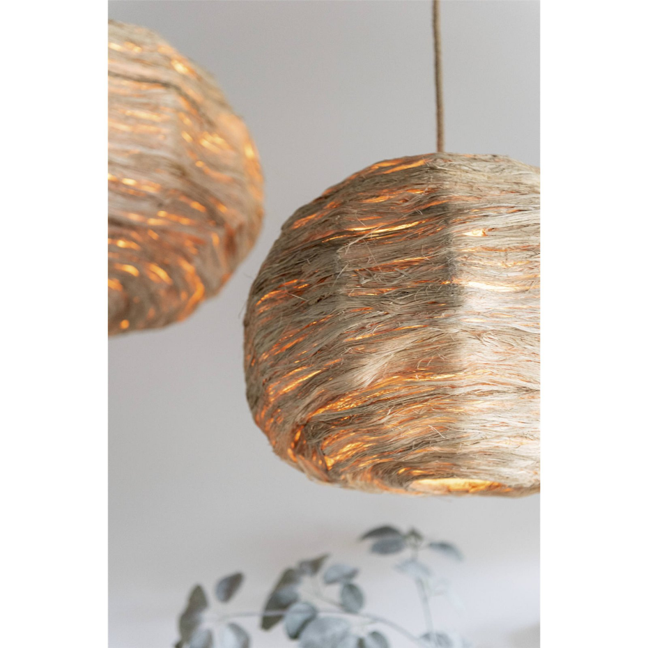 Suspension en bambou forme organique style bohème chic